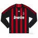 AC Milan 2008/09 Maillot domicile rétro à manches longues - Rouge/Noir