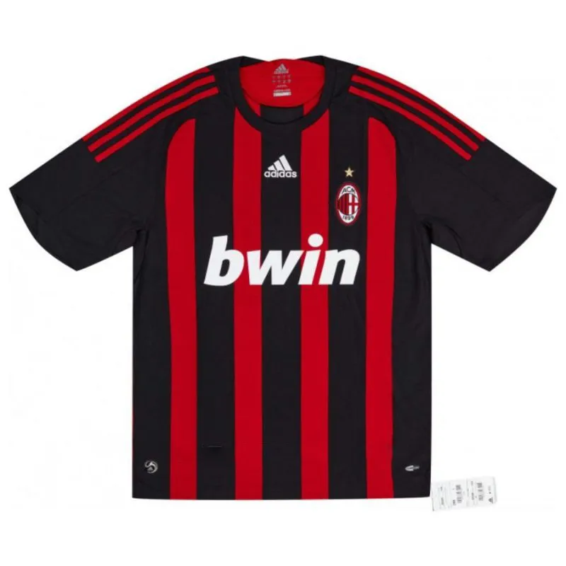 AC Milan NESTA 2008/09 Maglia casalinga retrò - Rossa/Nera