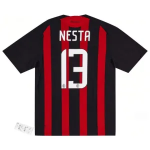 AC Milan NESTA 2008/09 Maglia casalinga retrò - Rossa/Nera