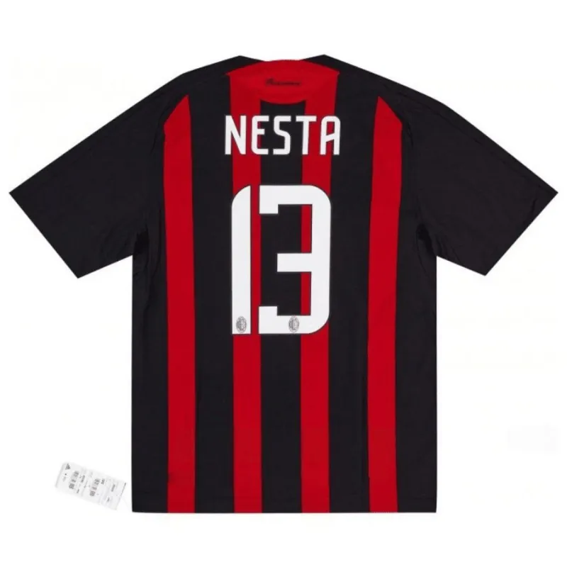 AC Milan NESTA 2008/09 Maglia casalinga retrò - Rossa/Nera