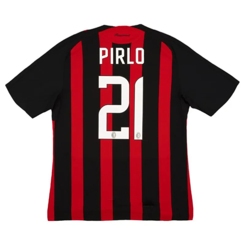 AC Milan PIRLO 2008/09 Retro Home Jersey - Red/Black