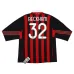 AC Milan BECKHAM 2008/09 Retro Long-Sleeve Home Jersey - Red/Black