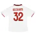 AC Milan BECKHAM 2008/09 Retro Home Jersey - Red/Black