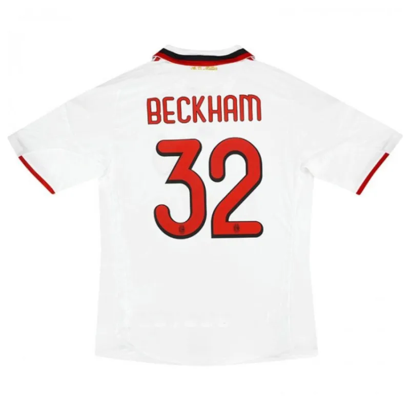 AC Milan BECKHAM 2008/09 Retro Home Jersey - Red/Black