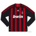 AC Milan RONALDINHO 2008/09 Maglia casalinga retrò a maniche lunghe - Rossa/Nera