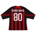 AC Milan RONALDINHO 2008/09 Maglia casalinga retrò a maniche lunghe - Rossa/Nera