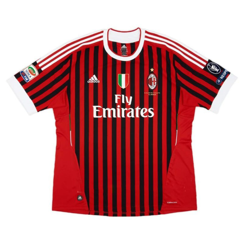 AC Milan T.SILVA 2011/12 Retro Home Jersey - Red/Black