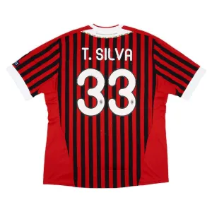 AC Milan T.SILVA 2011/12 Maglia casalinga retrò - Rossa/Nera