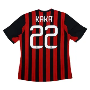 AC Milan KAKA 2013/14 Maglia casalinga retrò - Rossa/Nera