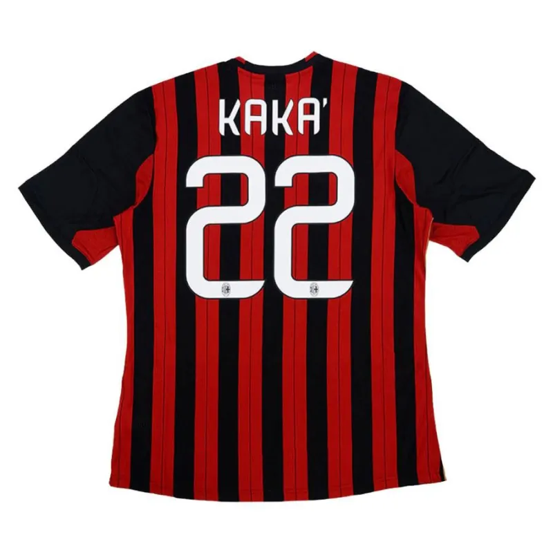 AC Milan KAKA 2013/14 Maglia casalinga retrò - Rossa/Nera
