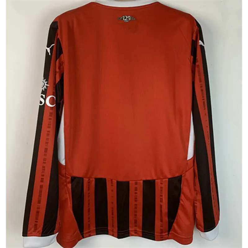 Maglia a maniche lunghe 2024/25 di casa del AC Milan - Rossa