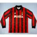 AC Milan 1994/95 Home Retro Long - Sleeve Jersey - Red