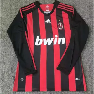 Maglia retro di casa con maniche lunghe dell'AC Milan 2008 - Rossa