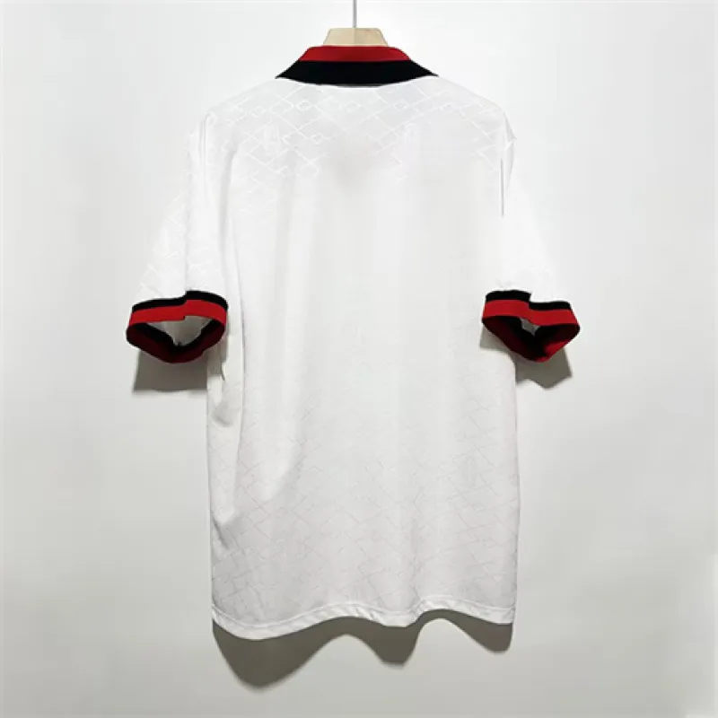 Maglia retro di casa dell'AC Milan 1993/94 per la UEFA Champions League - Bianca