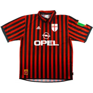 Maglia retro di casa del centenario dell'AC Milan 1999/00 - Rossa