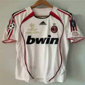 Maglia retro di trasferta dell'AC Milan nella finale della Champions League UEFA 2006/07 - Bianca