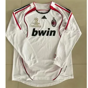 Maglia retro di trasferta a maniche lunghe dell'AC Milan 2006/07 - Bianca
