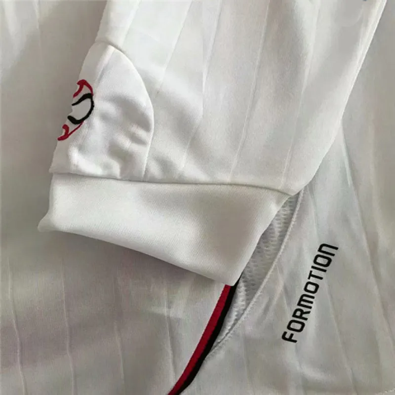 Maillot rétro d'away à manches longues de l'AC Milan 2006/07 - Blanc