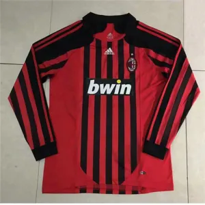 Maglia retro di casa a maniche lunghe dell'AC Milan 2007/08 - Rossa