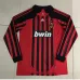 AC Milan 2007/08 Home Long - Sleeve Retro Jersey - Red