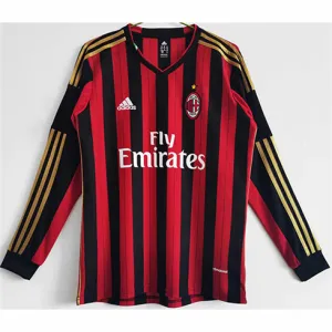 Maglia retro di casa a maniche lunghe dell'AC Milan 2013/14 - Rossa