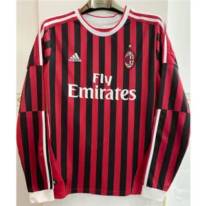 Maglia retro di casa a maniche lunghe dell'AC Milan 2011/12 - Rossa