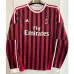 Maglia retro di casa a maniche lunghe dell'AC Milan 2011/12 - Rossa