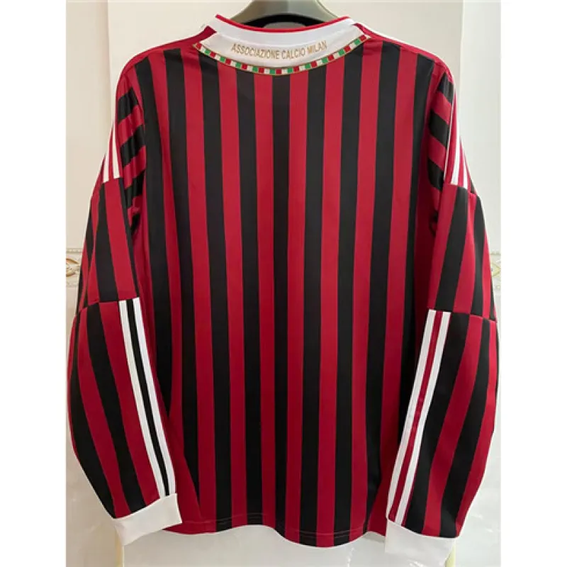 Maglia retro di casa a maniche lunghe dell'AC Milan 2011/12 - Rossa