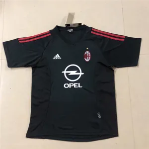 AC Milan 2002/03 Away Retro UEFA Champions League Jersey - Black