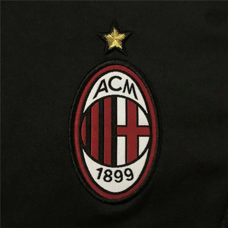 AC Milan 2002/03 Away Retro UEFA Champions League Jersey - Black