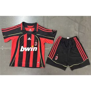 AC Milan 2007/08 Home Retro Kids' Jersey - Red