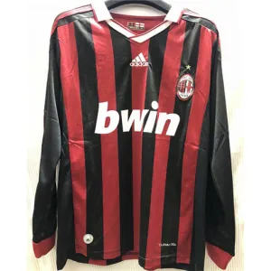 Maglia retro a maniche lunghe dell'AC Milan 2009 - Rossa