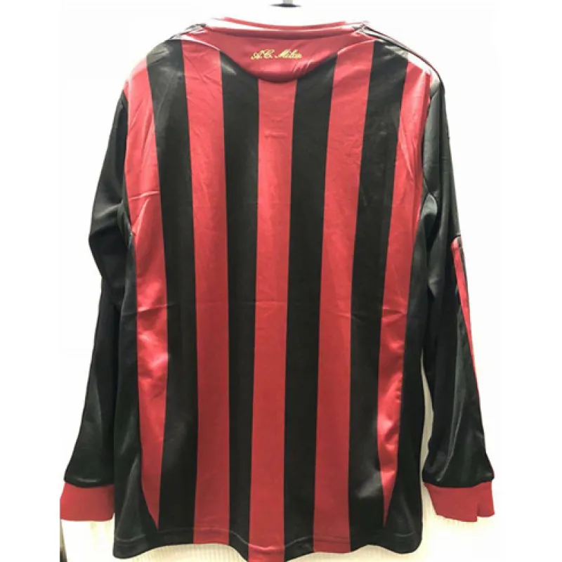 Maillot rétro à manches longues de l'AC Milan 2009 - Rouge