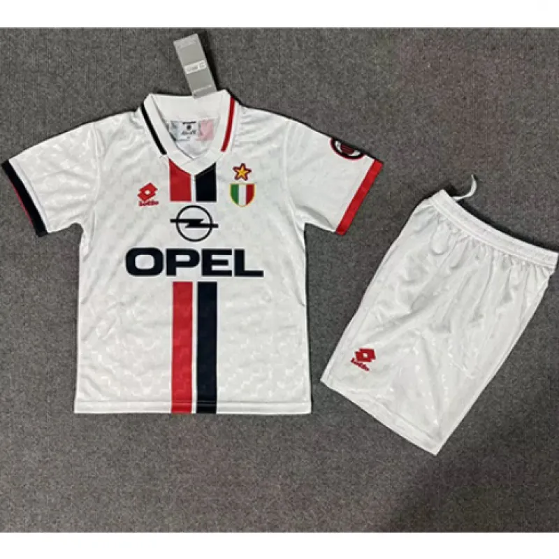 AC Milan 1996/97 Kinder Auswärtsspiel - Retro - Trikot - Weiß