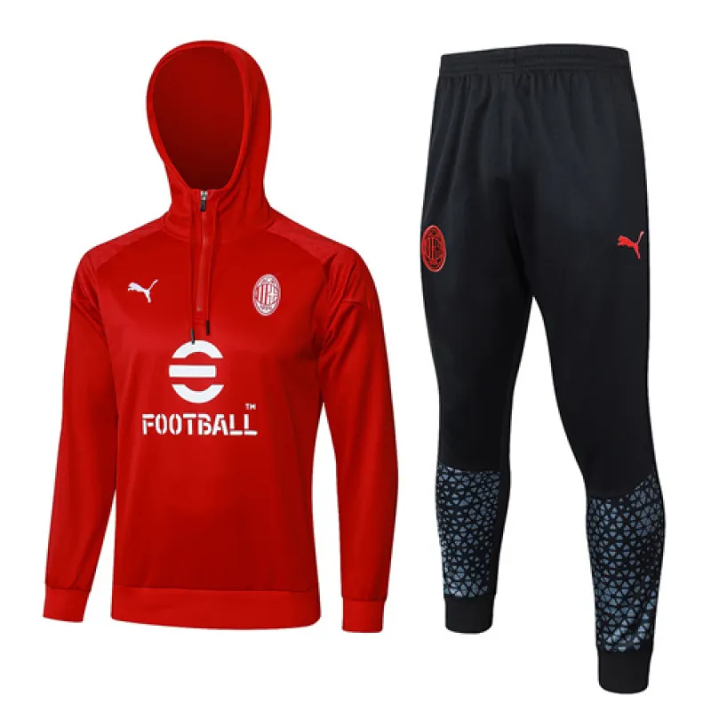 AC Milan 2024/25 Hooded Sportswear A - Red