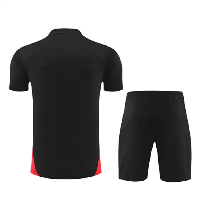 Maglietta d'allenamento + Shorts per bambini dell'AC Milan 2024/25 - Nero