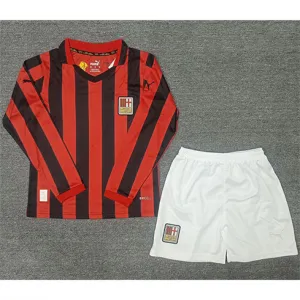 Maglia a maniche lunghe per bambini di AC Milan 2024/25, campo - rosso