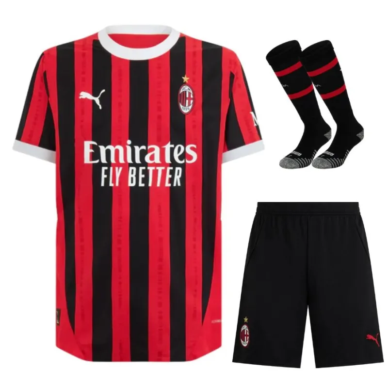 AC Milan 2024/25 Heim-Kinder-Trikotset - Schwarz