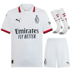 AC Milan 2024/25 Auswärts-Kinder-Trikotset - Weiß