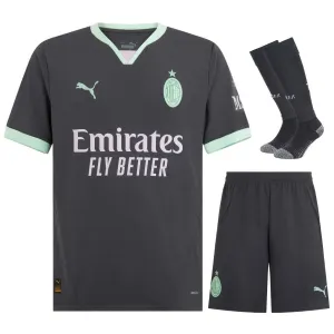 AC Milan 2024/25 Kit maglia per bambini 3° - Grigio carbone