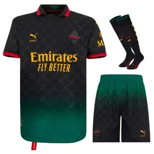 AC Milan 2024/25 Kit maglia per bambini 4ª - Nero
