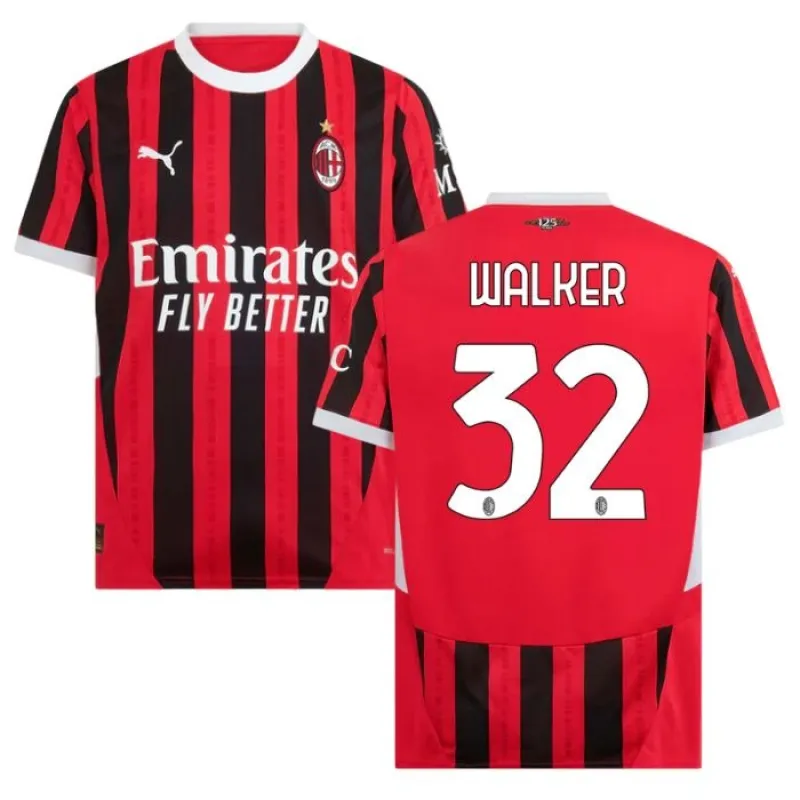 Walker's AC Milan 2024/25 Home Jersey - Red