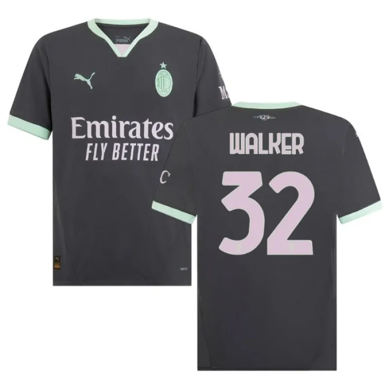 Walker's AC Milan 2024/25 Third Jersey - Charcoal Gray