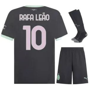 Il terzo set di maglia per bambini dell'AC Milan 2024/25 di Rafael Leao - Grigio antracite