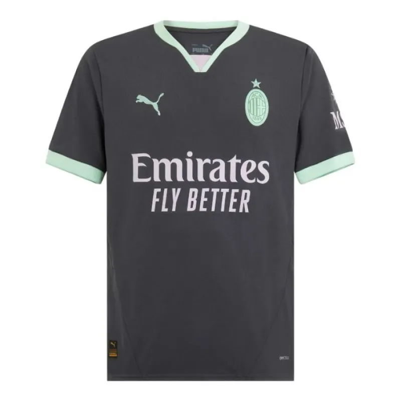 Theo's AC Milan 2024/25 Third Children's Jersey Set - Charcoal Gray