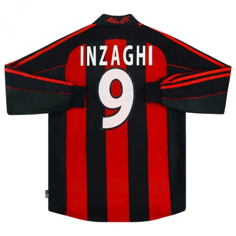 Filippo Inzaghi AC Milan 2000/02 Retro Home Jersey - Red