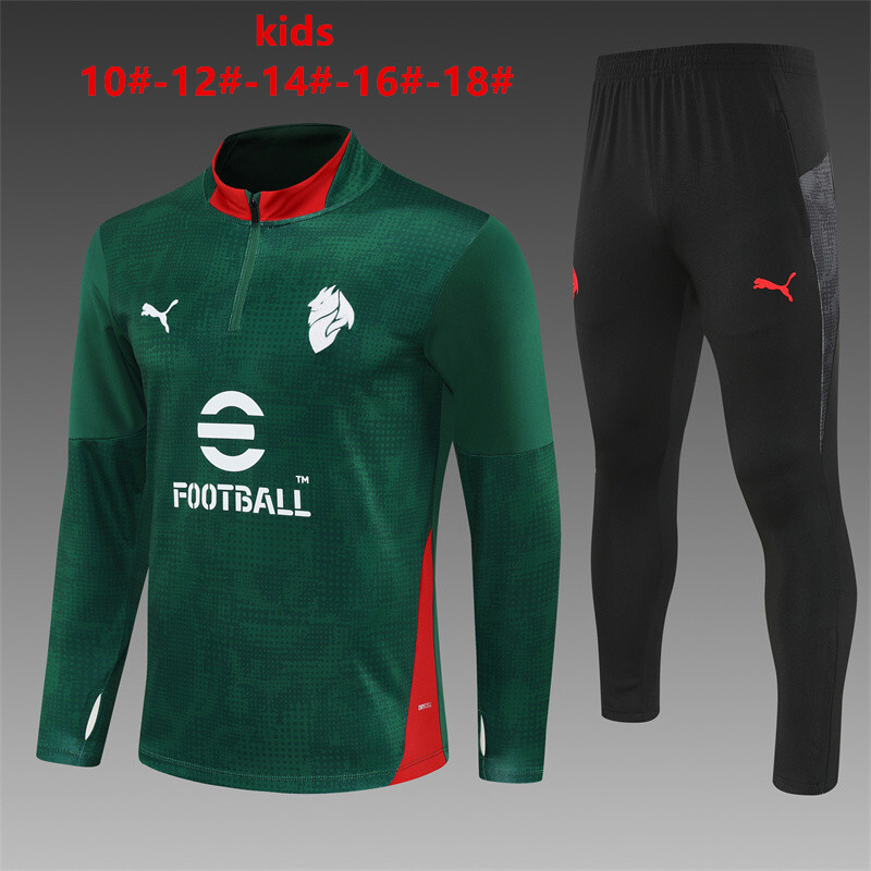 AC Milan 2025/26 Ensemble Sport Enfant Vert