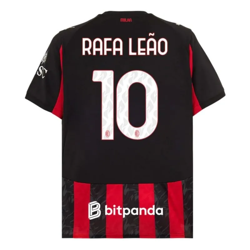 AC Milan RAFA·LEAO Kids' Kit 2025/26 Home Jersey - Red