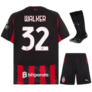 AC Mailand WALKER Kinder-Kit 2025/26 Heimtrikot - Rot