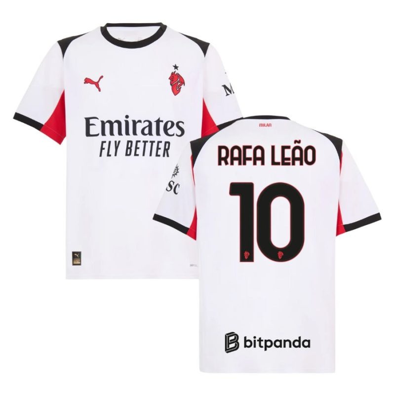 AC Milan Rafa Leão 2025/26 Away Jersey - White